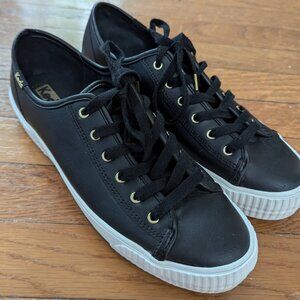 Keds Women's Crew Kick Alto Leather Chunky Lace up Sneakers in Black Size 9